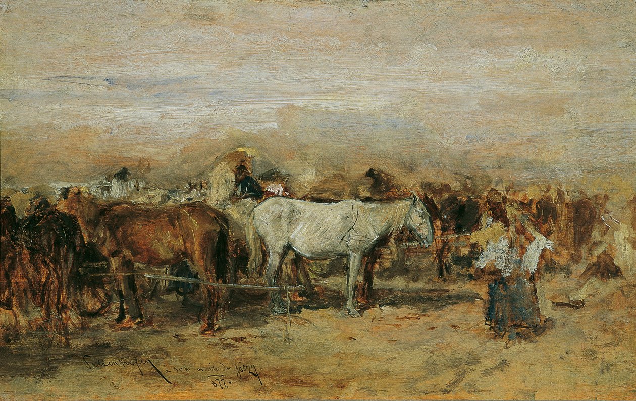 Szolnoki lópiac II alkotó: August von Pettenkofen