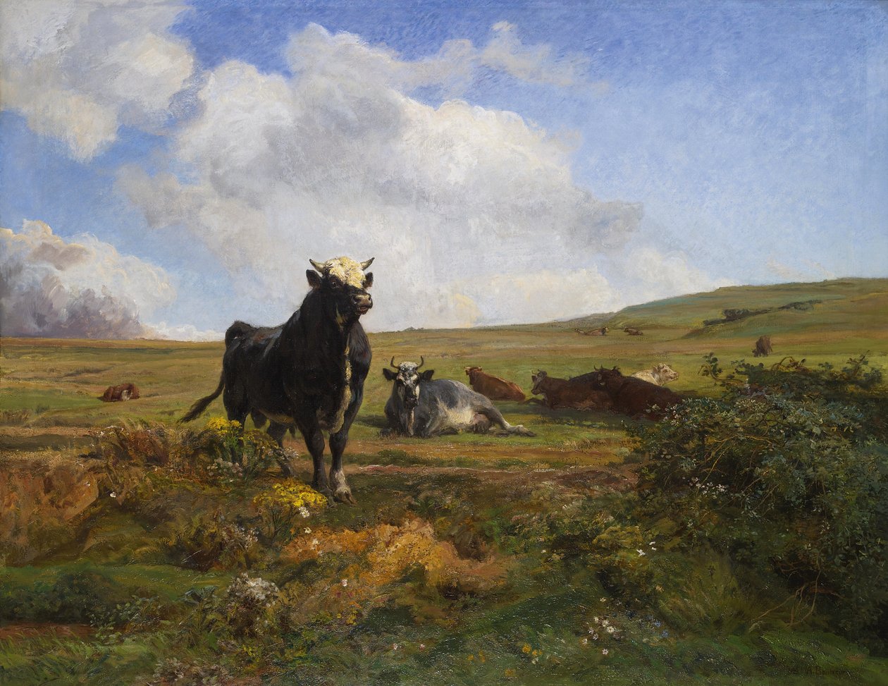 A csorda vezetője alkotó: Auguste Francois Bonheur