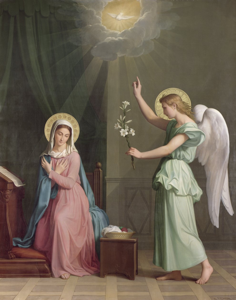 Angyali üdvözlet, 1859 alkotó: Auguste Pichon