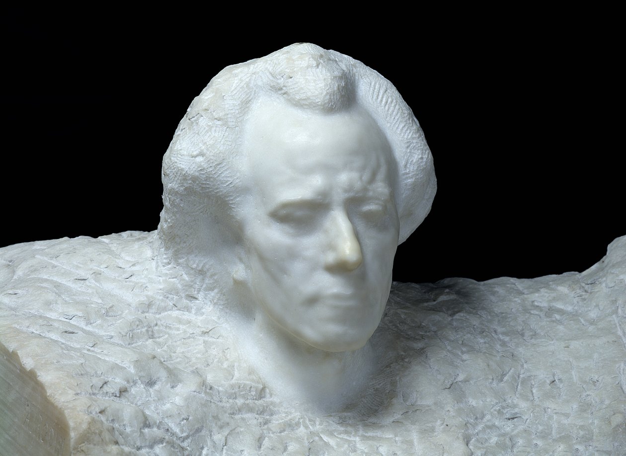Mozart (Gustav Mahler portréja), 1911 (márvány) alkotó: Auguste Rodin