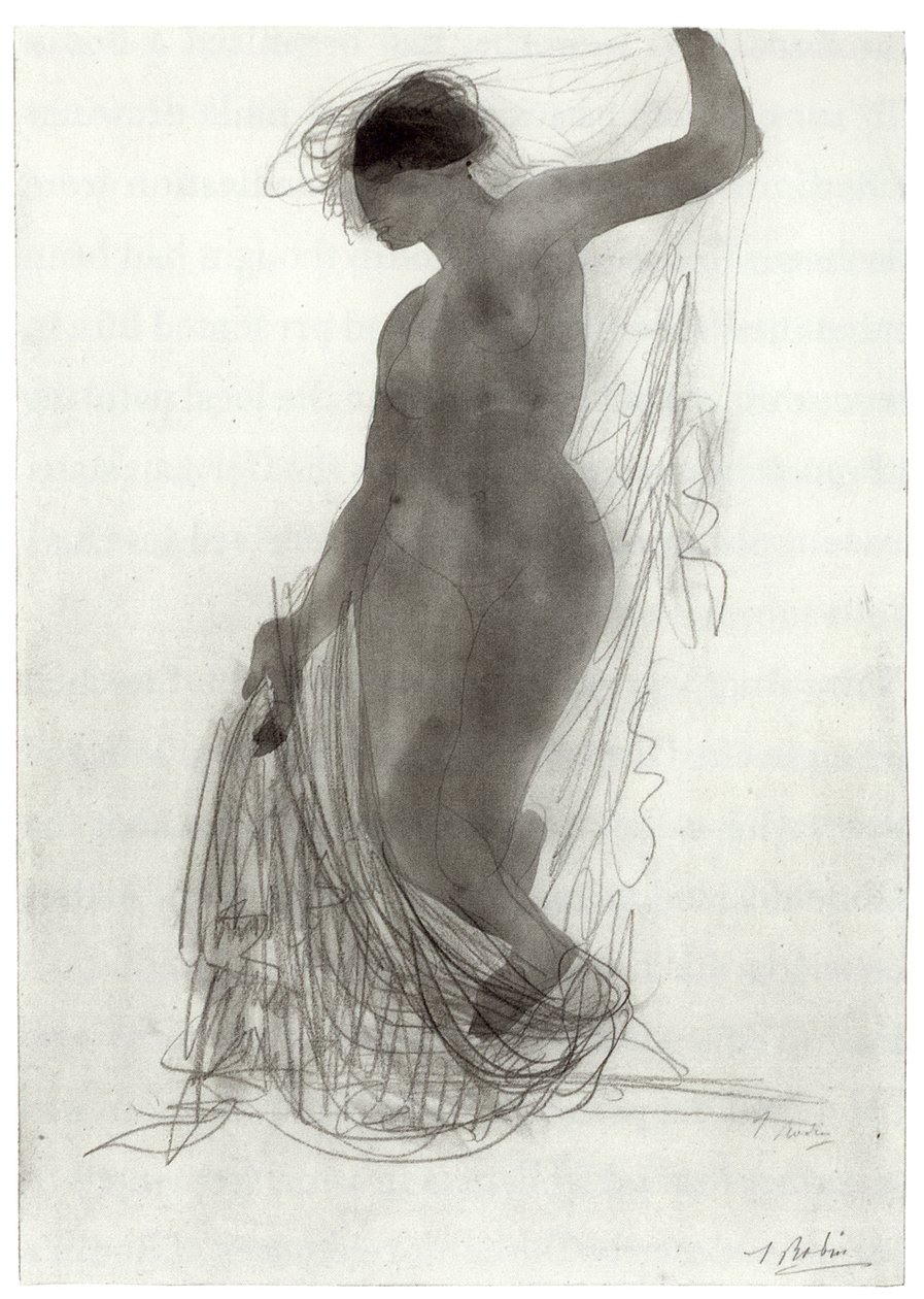 Meztelen Draperiesn alkotó: Auguste Rodin