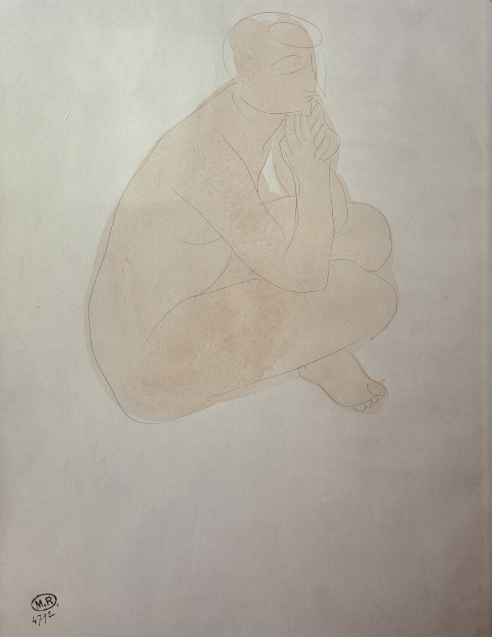 Keresztbe tett lábbal ülő nő alkotó: Auguste Rodin