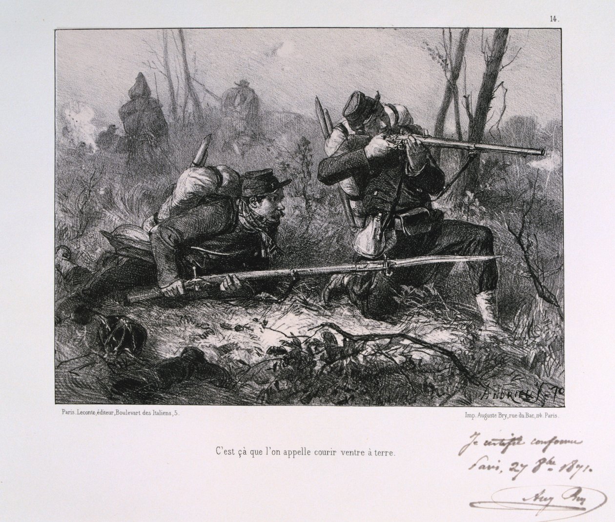 Francia katonák, Párizs ostroma, 1871 alkotó: Auguste Bry