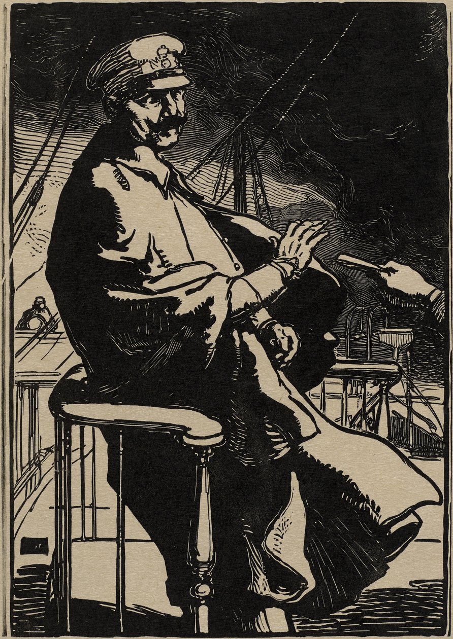 Vilmos császár a jachtján alkotó: Auguste Lepere