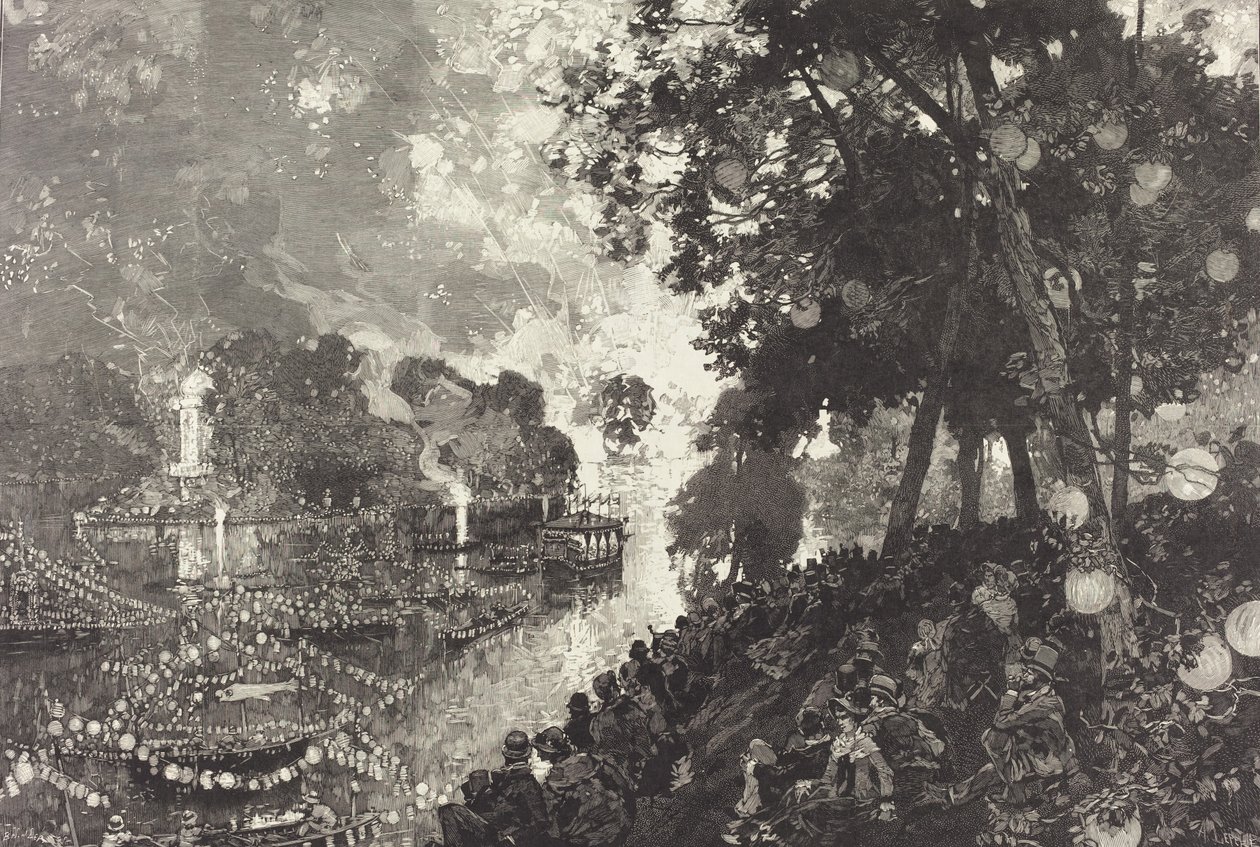 Havazás Párizsban. alkotó: Auguste Lepere