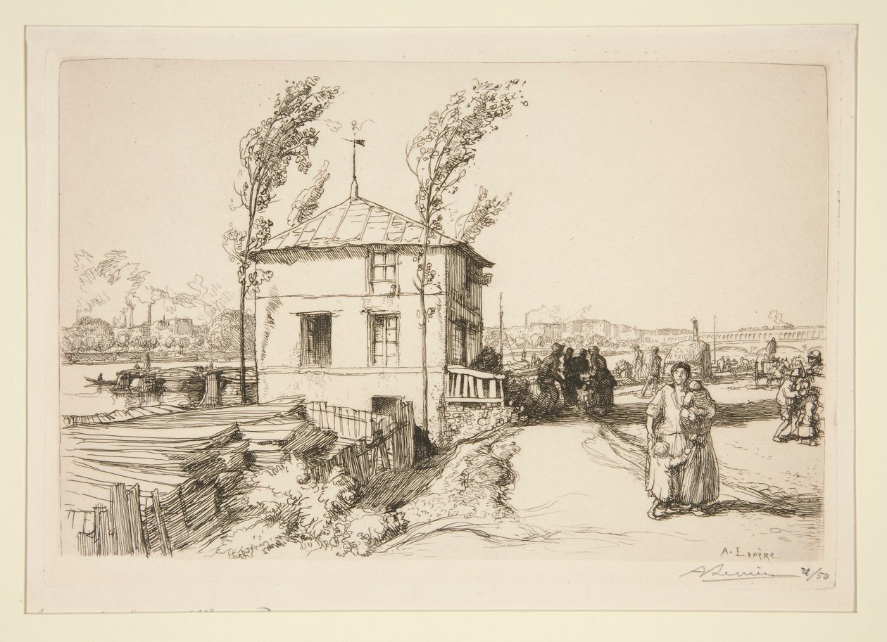A guinguette, út Billancourtba alkotó: Auguste Lepere