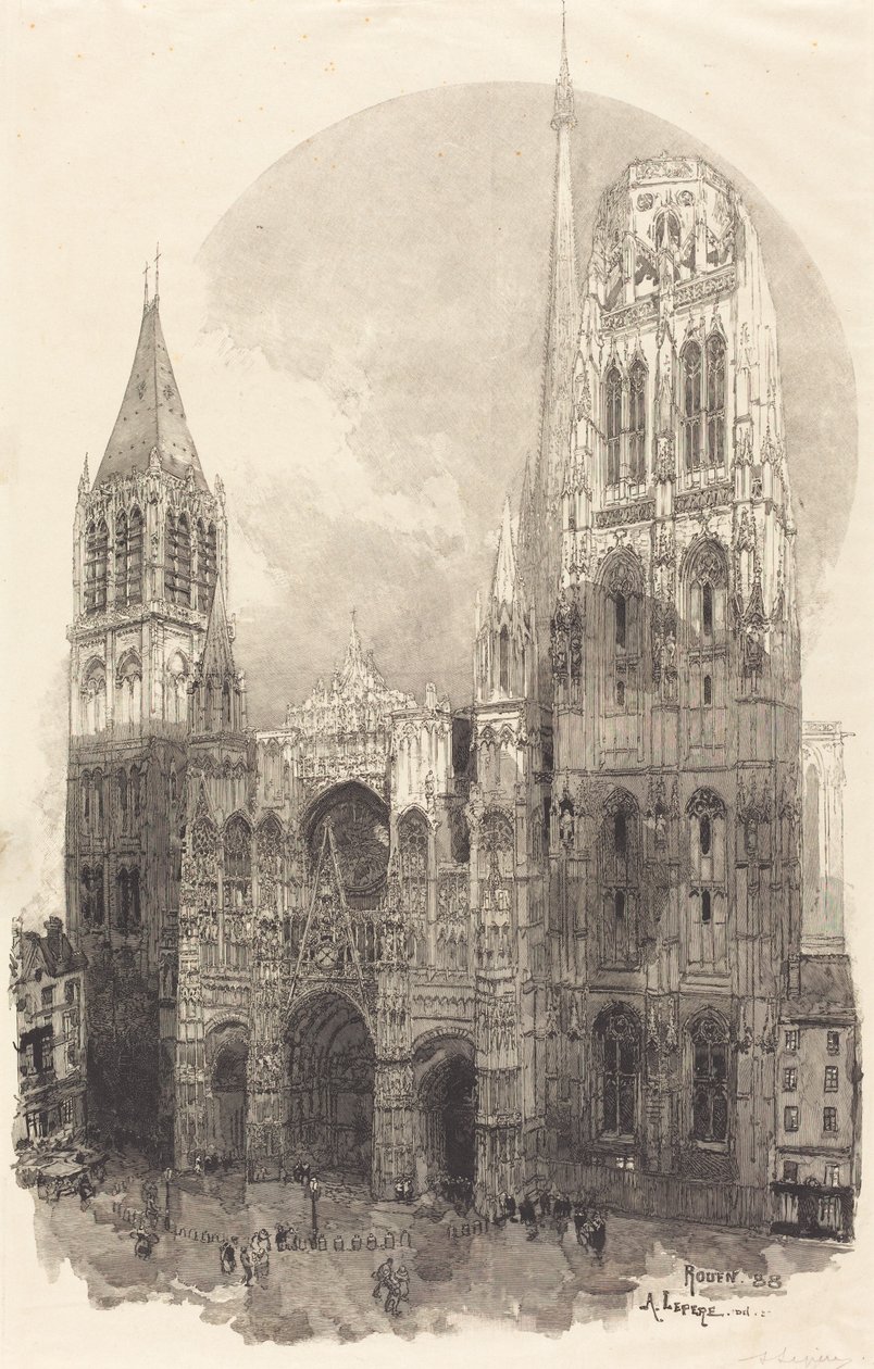 Rouen-i katedrális (La Cathedral de Rouen) alkotó: Auguste Lepere