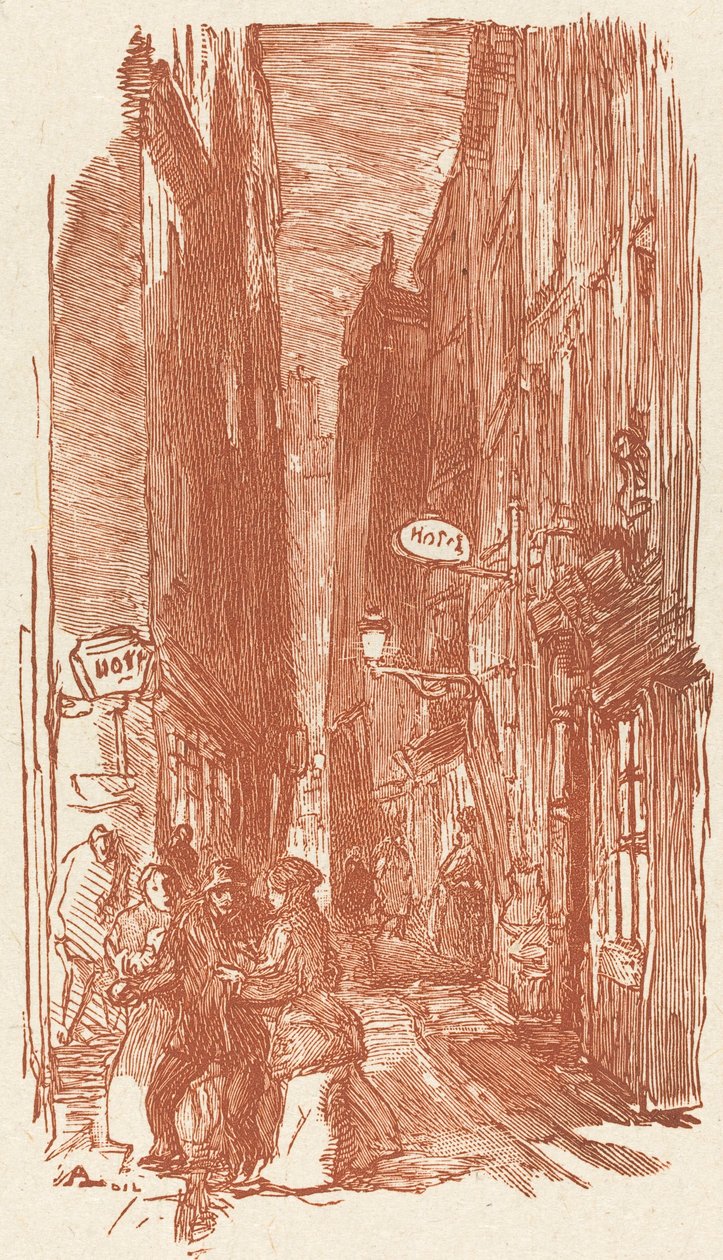 Rue Saint-Severin, 1901. alkotó: Auguste Lepere