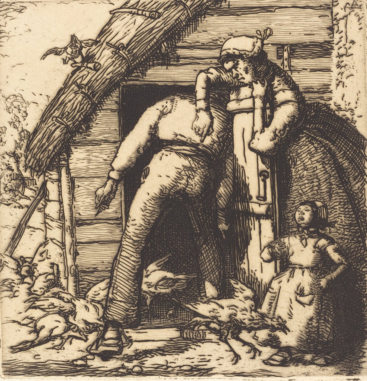 The Poulterer, Vendee The Poultry, Vendee, 1908. alkotó: Auguste Lepere
