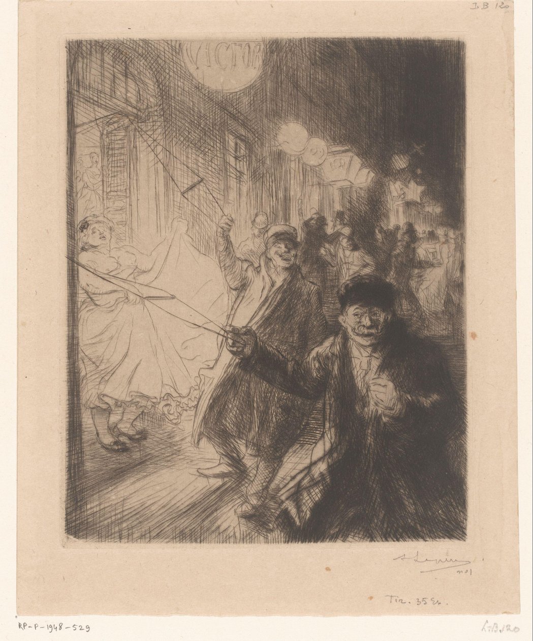 Utcai jelenet a Nes-ben alkotó: Auguste Lepère (signed by artist)