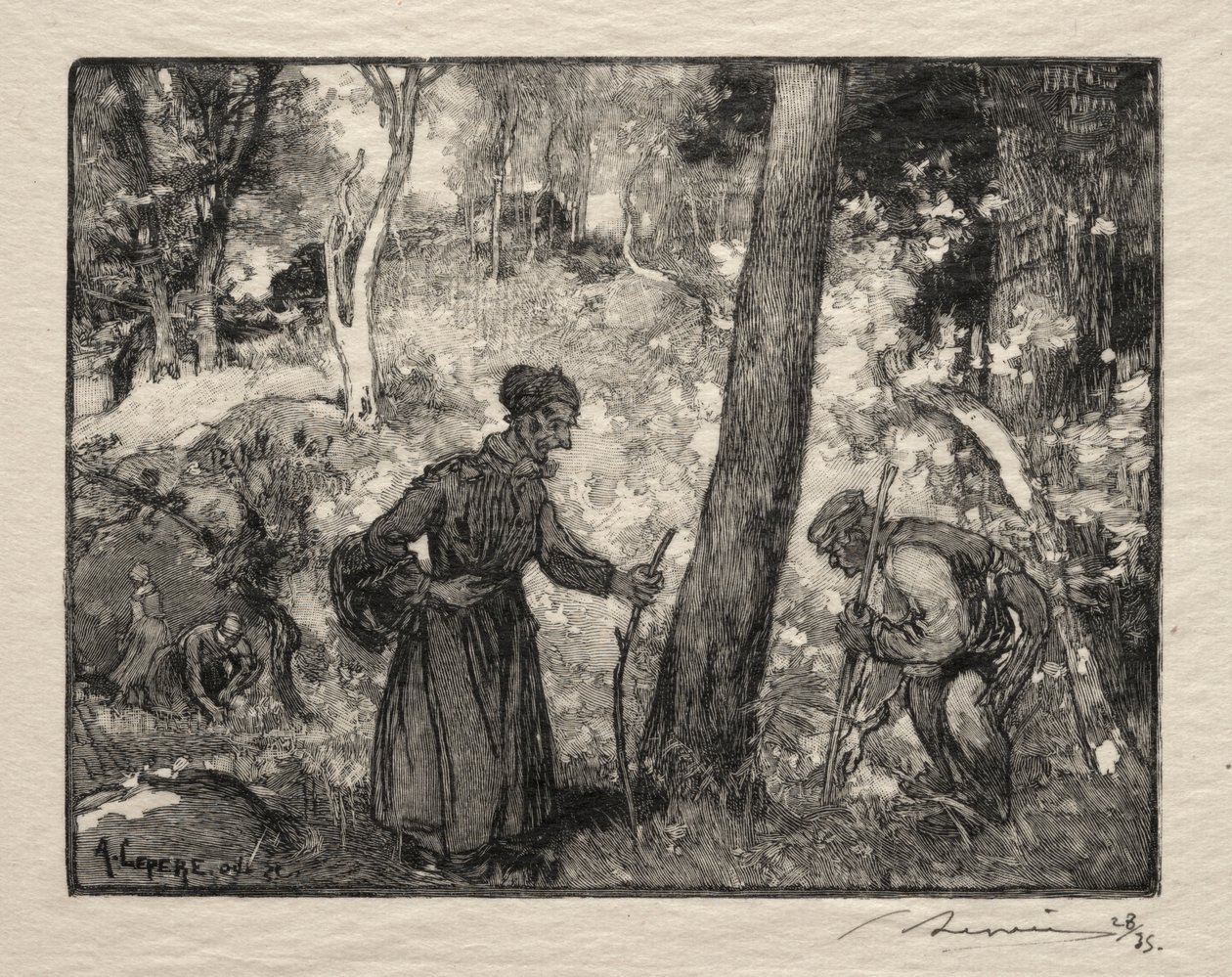 Rocher Bernardnál. alkotó: Auguste Louis Lepère