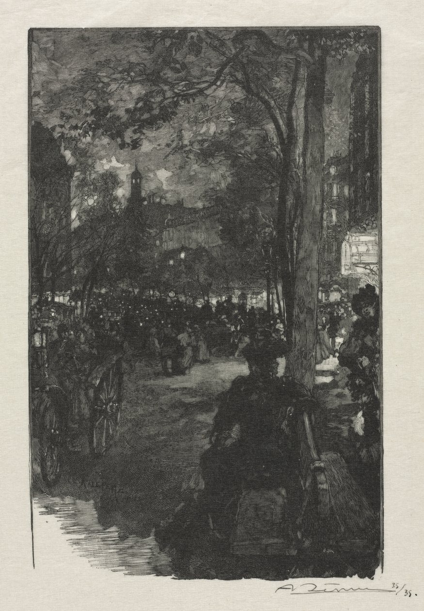 Boulevard Montmartre, este alkotó: Auguste Louis Lepère