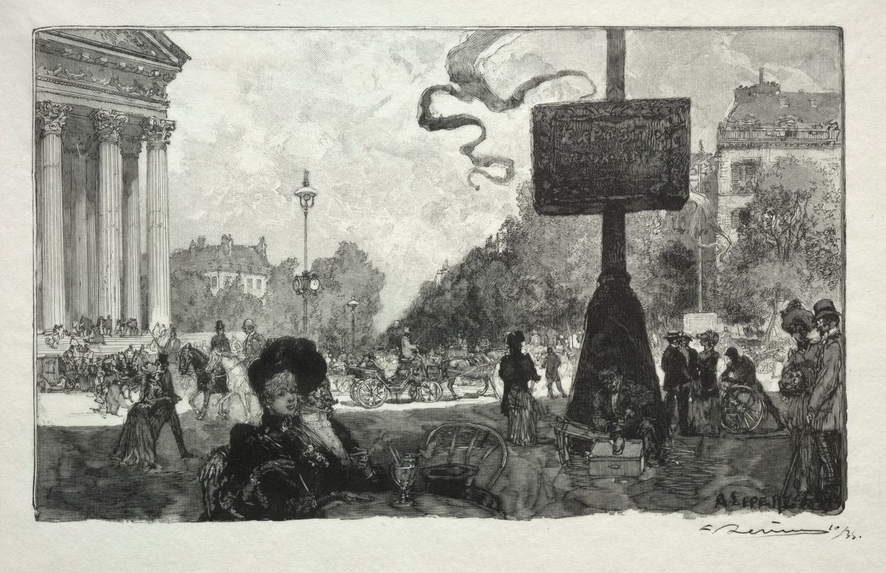 A Rue Royale sarka, 1890. alkotó: Auguste Louis Lepère