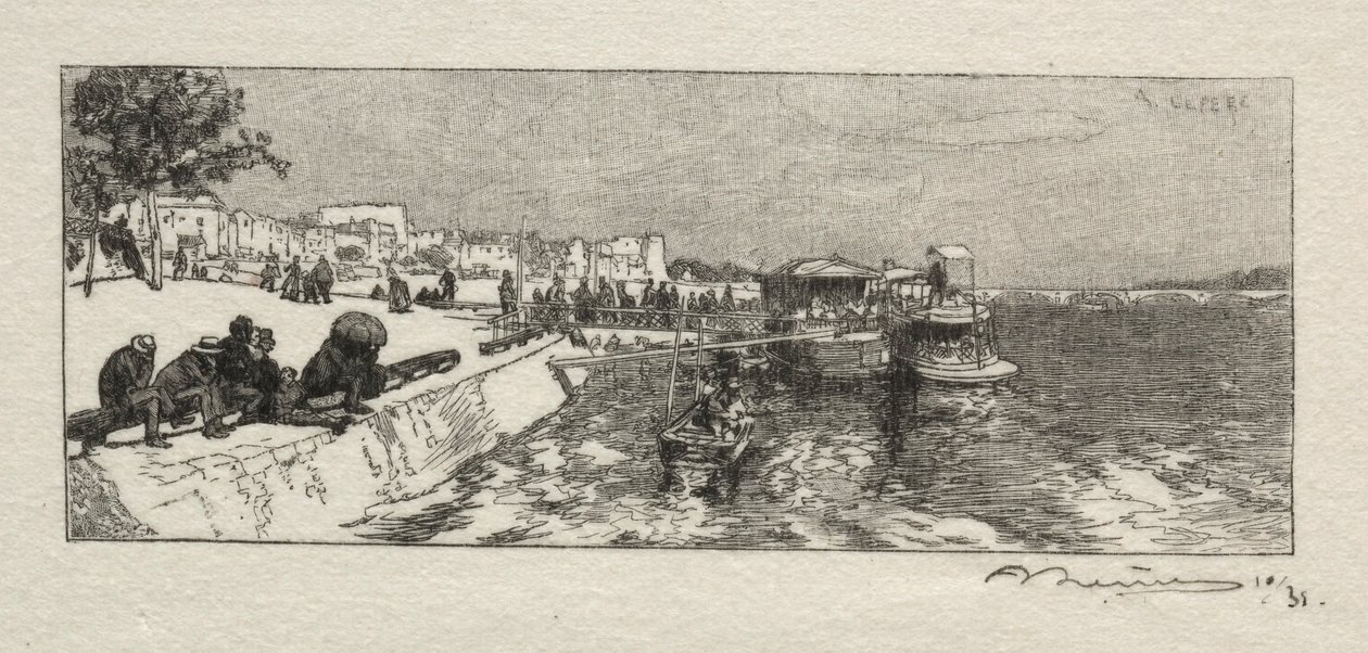 Bercy mólója. alkotó: Auguste Louis Lepère