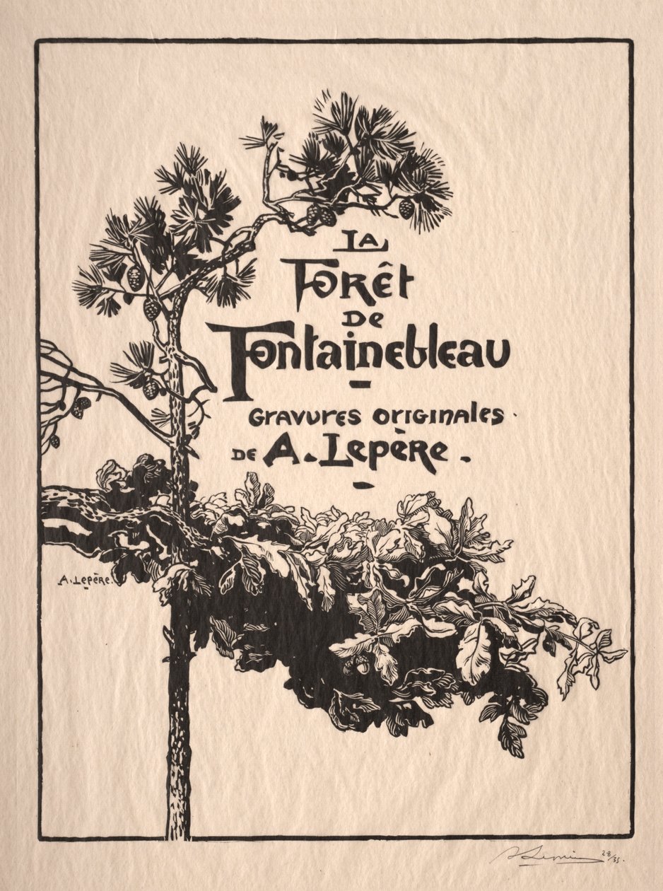 Fontainebleau: Frontispiece . alkotó: Auguste Louis Lepère