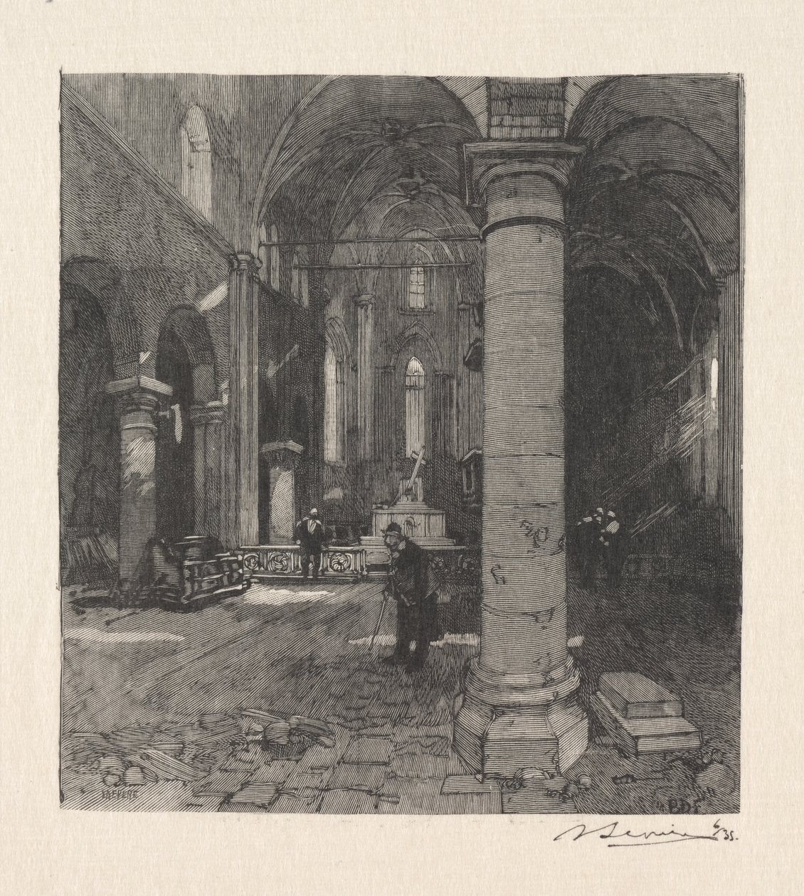 A templom belseje alkotó: Auguste Louis Lepère