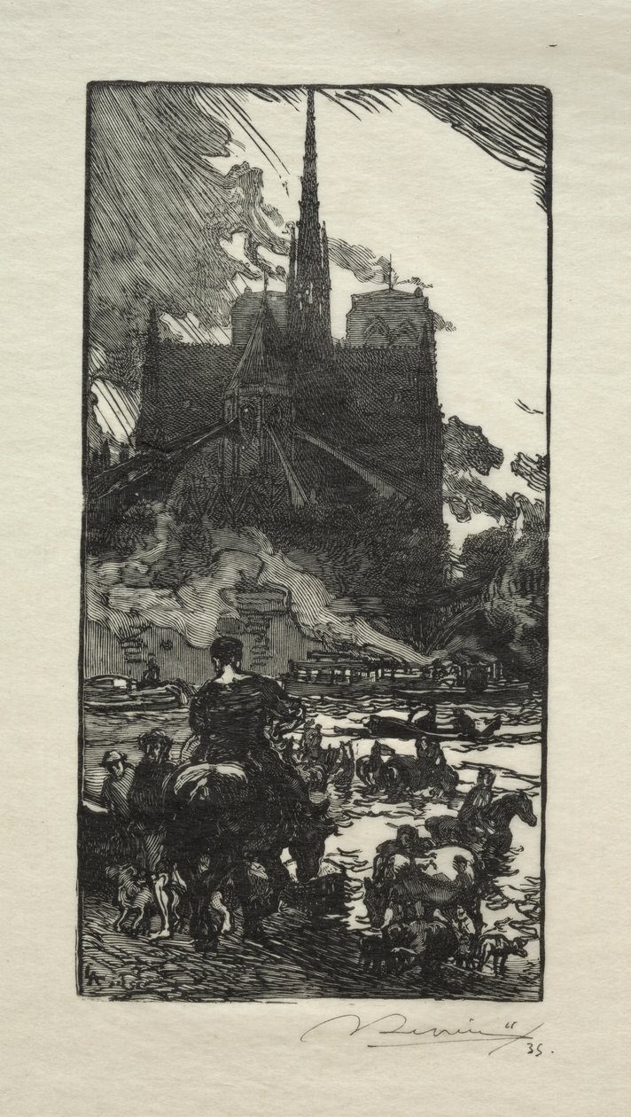 The Watering Place at Point St. Louis alkotó: Auguste Louis Lepère