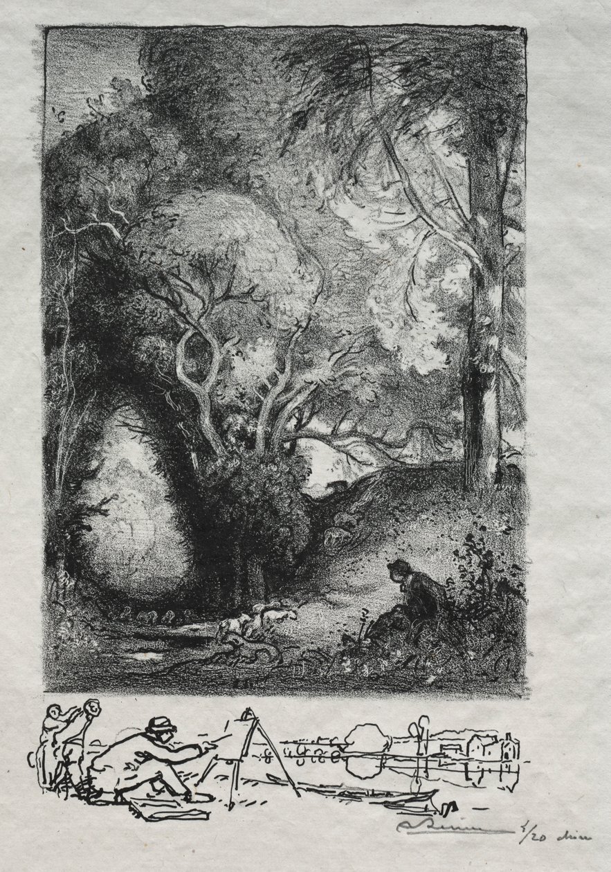 La Ravine 1913 júniusában. alkotó: Auguste Louis Lepère