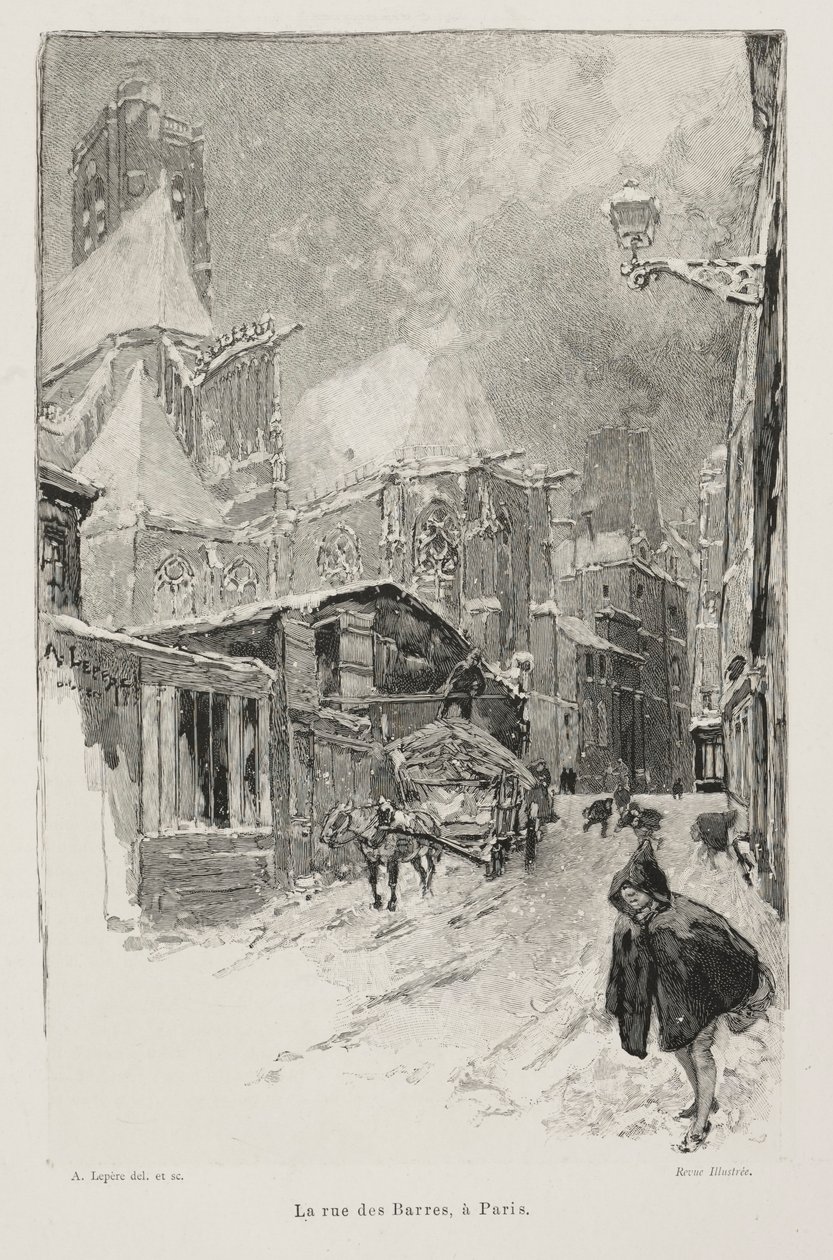 Rue des Barres, Párizs alkotó: Auguste Louis Lepère