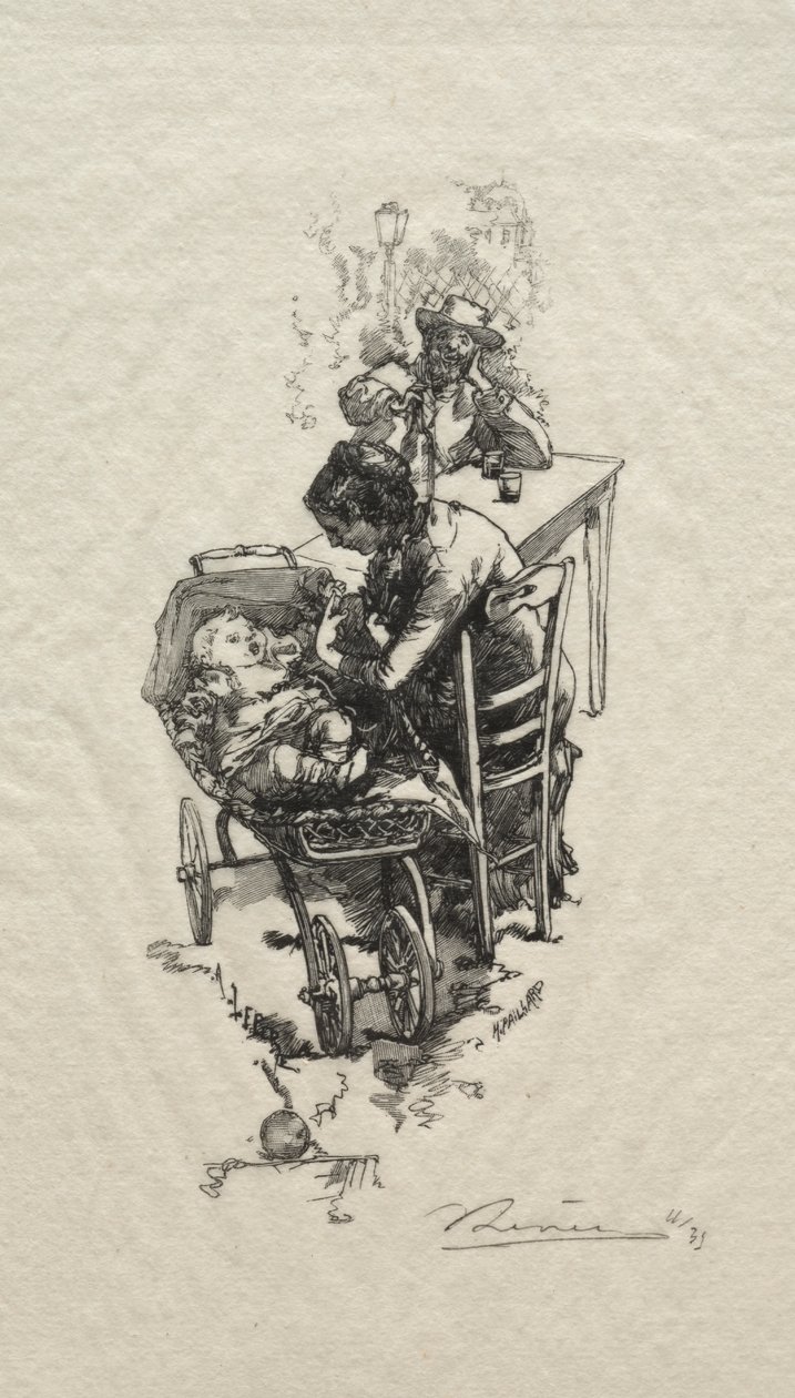 A nő a bölcsőben alkotó: Auguste Louis Lepère