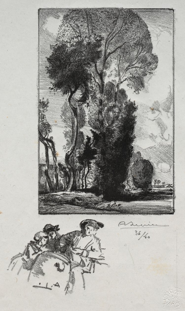 Le Bocage, 1909. alkotó: Auguste Louis Lepère