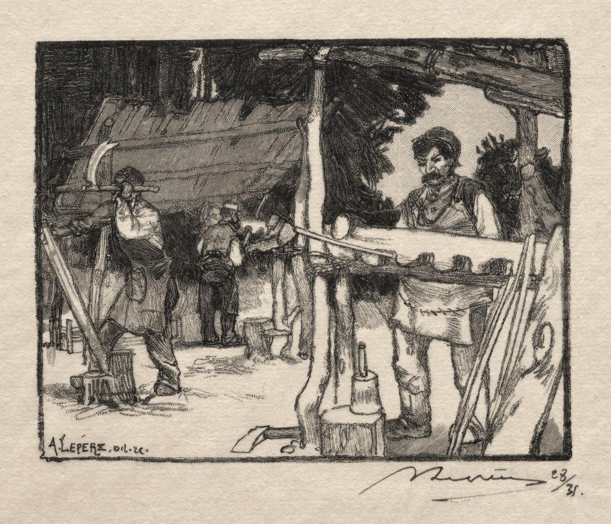 A léckészítő, 1889. alkotó: Auguste Louis Lepère