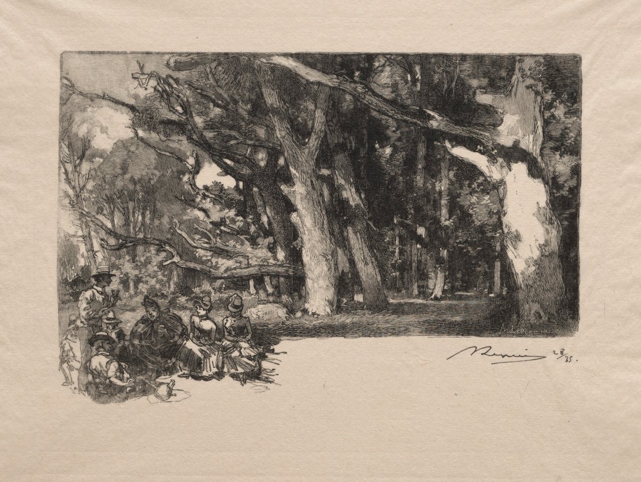 Délben az erdőben. alkotó: Auguste Louis Lepère
