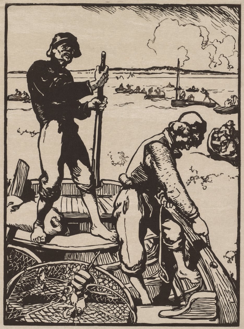 Garnélahalászok alkotó: Auguste Louis Lepère