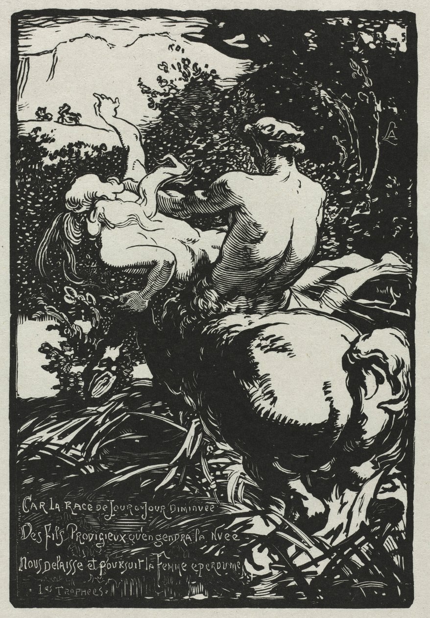 A kentaur, 1896. alkotó: Auguste Louis Lepère