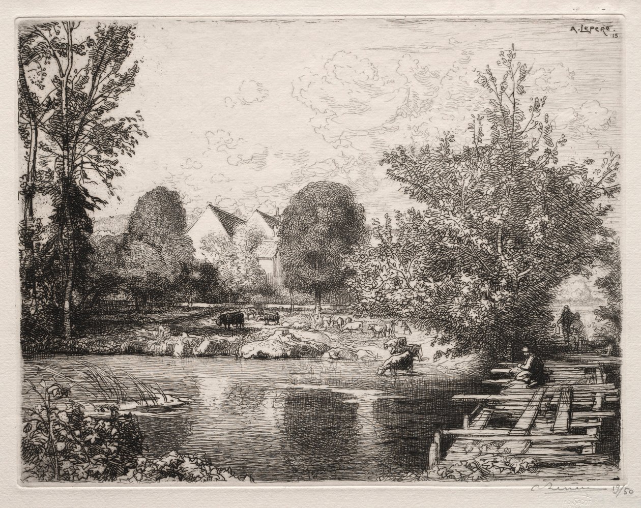 A régi gyaloghíd, 1915. alkotó: Auguste Louis Lepère