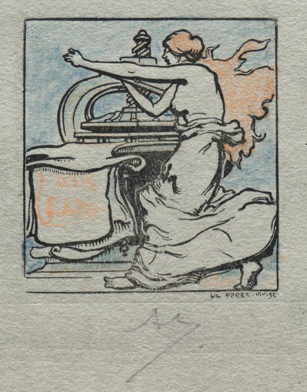 A nyomtató. alkotó: Auguste Louis Lepère