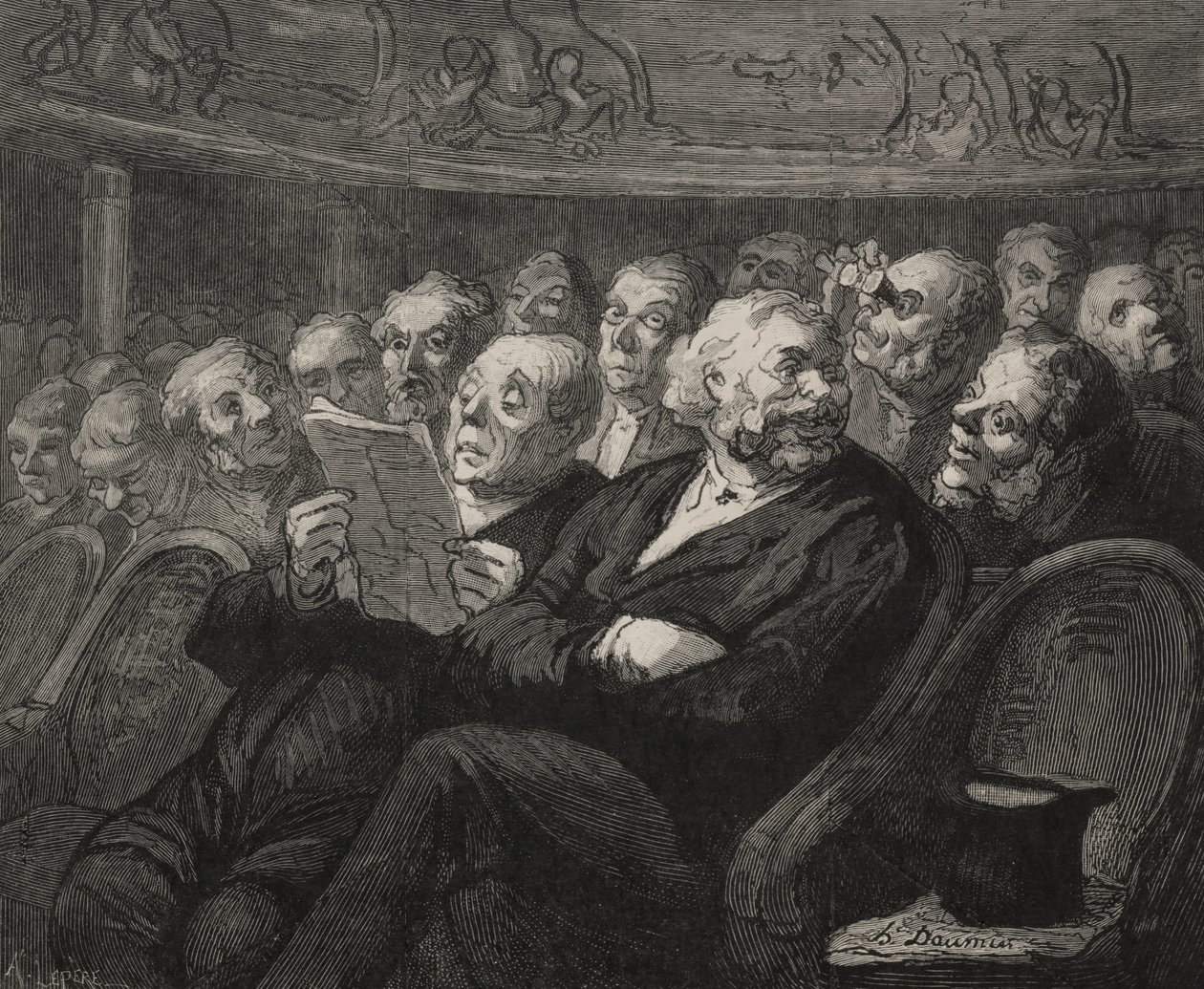 A színház: A zenekari gödör alkotó: Auguste Louis Lepère