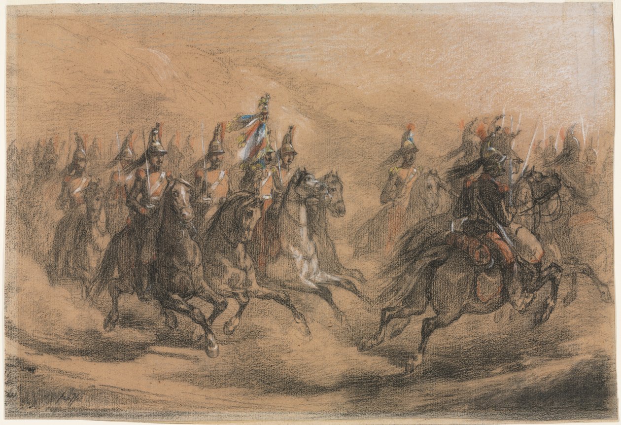 Lovassági roham, c. 1840. alkotó: Auguste Raffet