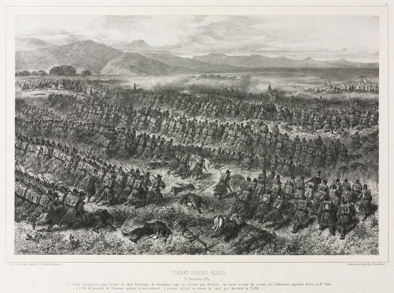 Oued-allegi csata, 1839. december 31., 1840. alkotó: Auguste Raffet