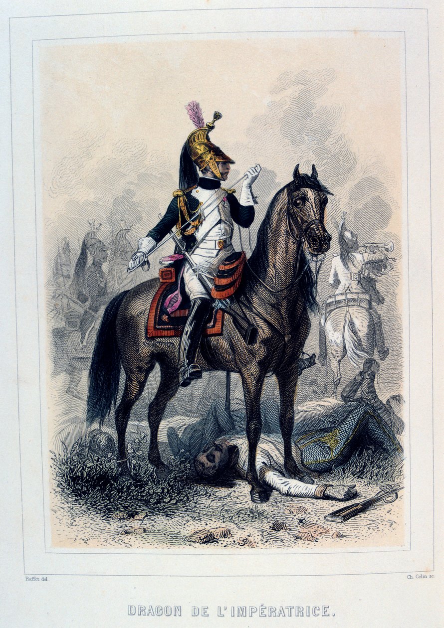 Dragon de LImperatice, Light dragoons, 1859. alkotó: Auguste Raffet