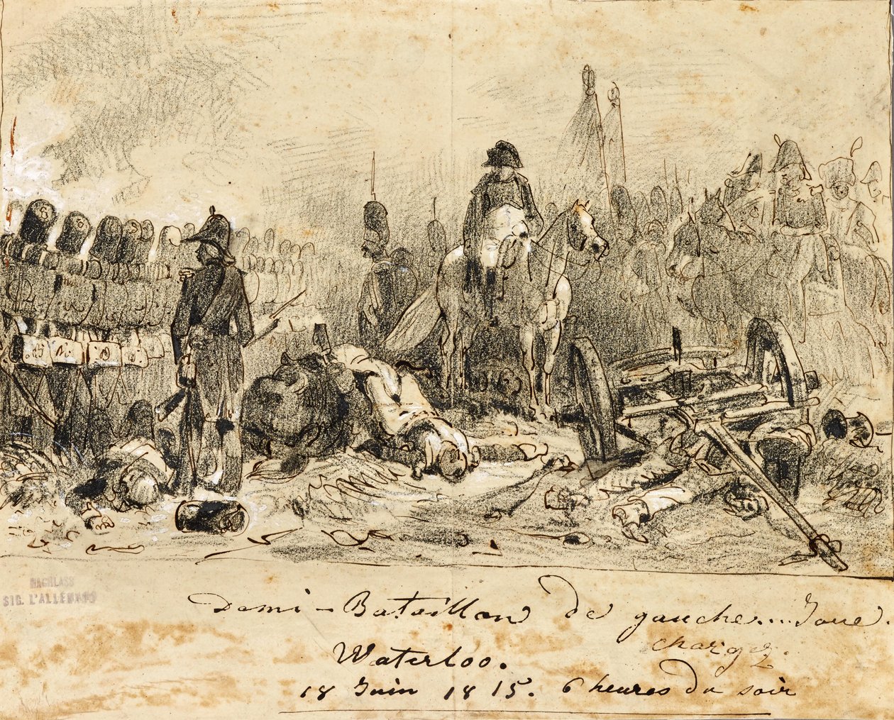 Napóleon a waterlooi csatában alkotó: Auguste Raffet