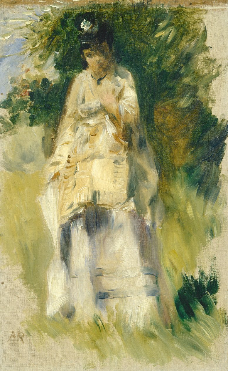 Nő állt egy fa mellett alkotó: Auguste Renoir