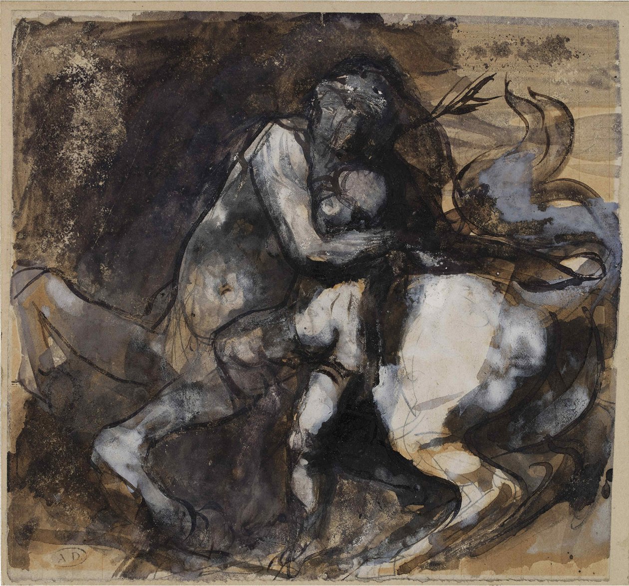 Kentaur és gyermek, c. 1890. alkotó: Auguste Rodin