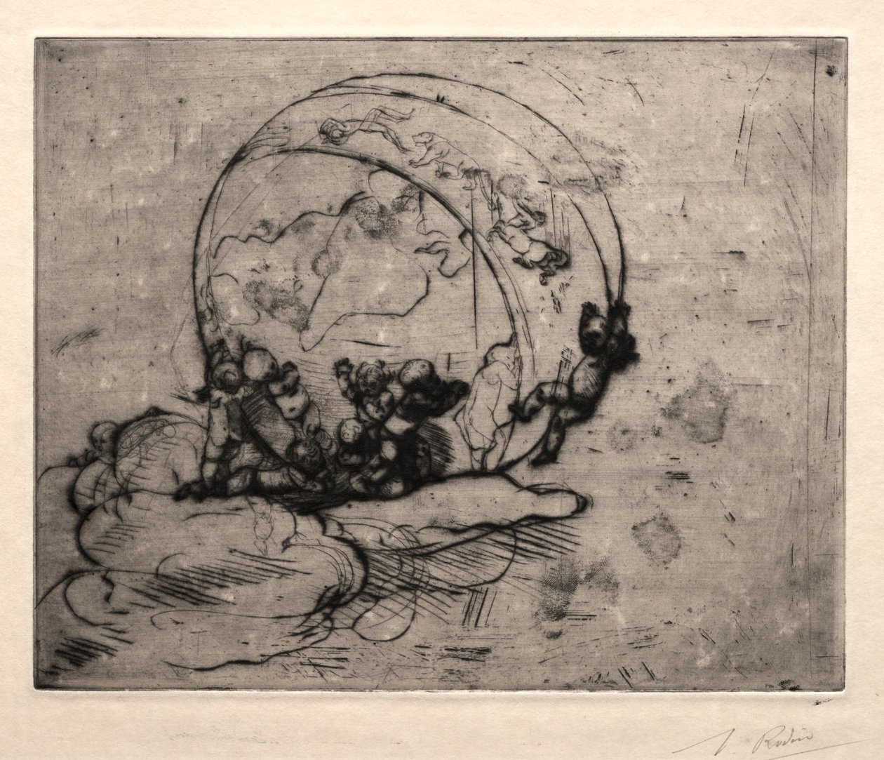 Ámorok a világ élén, 1881. alkotó: Auguste Rodin