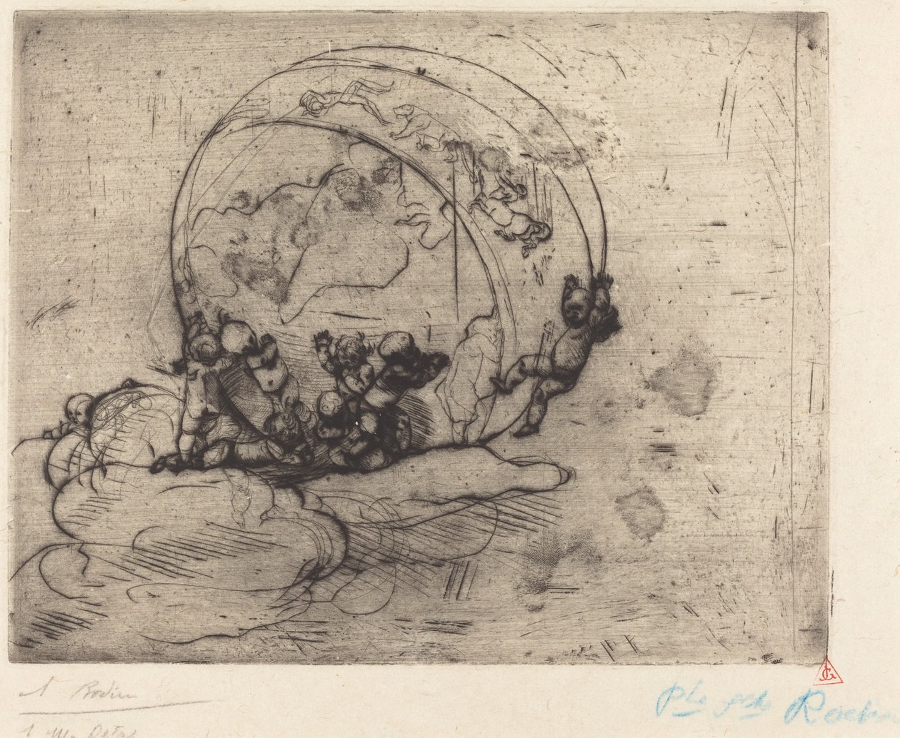Ámorok a világ élén, 1881. alkotó: Auguste Rodin