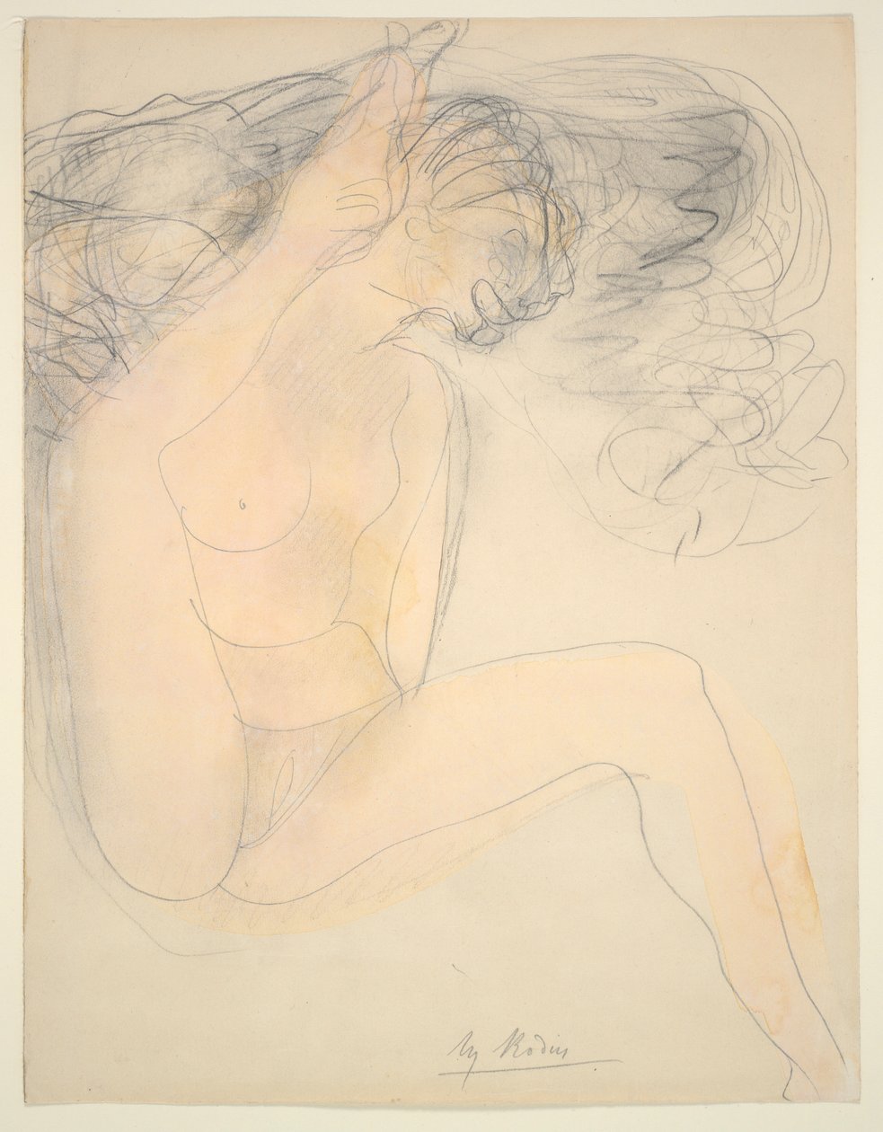 Nude - sarok a fülön alkotó: Auguste Rodin