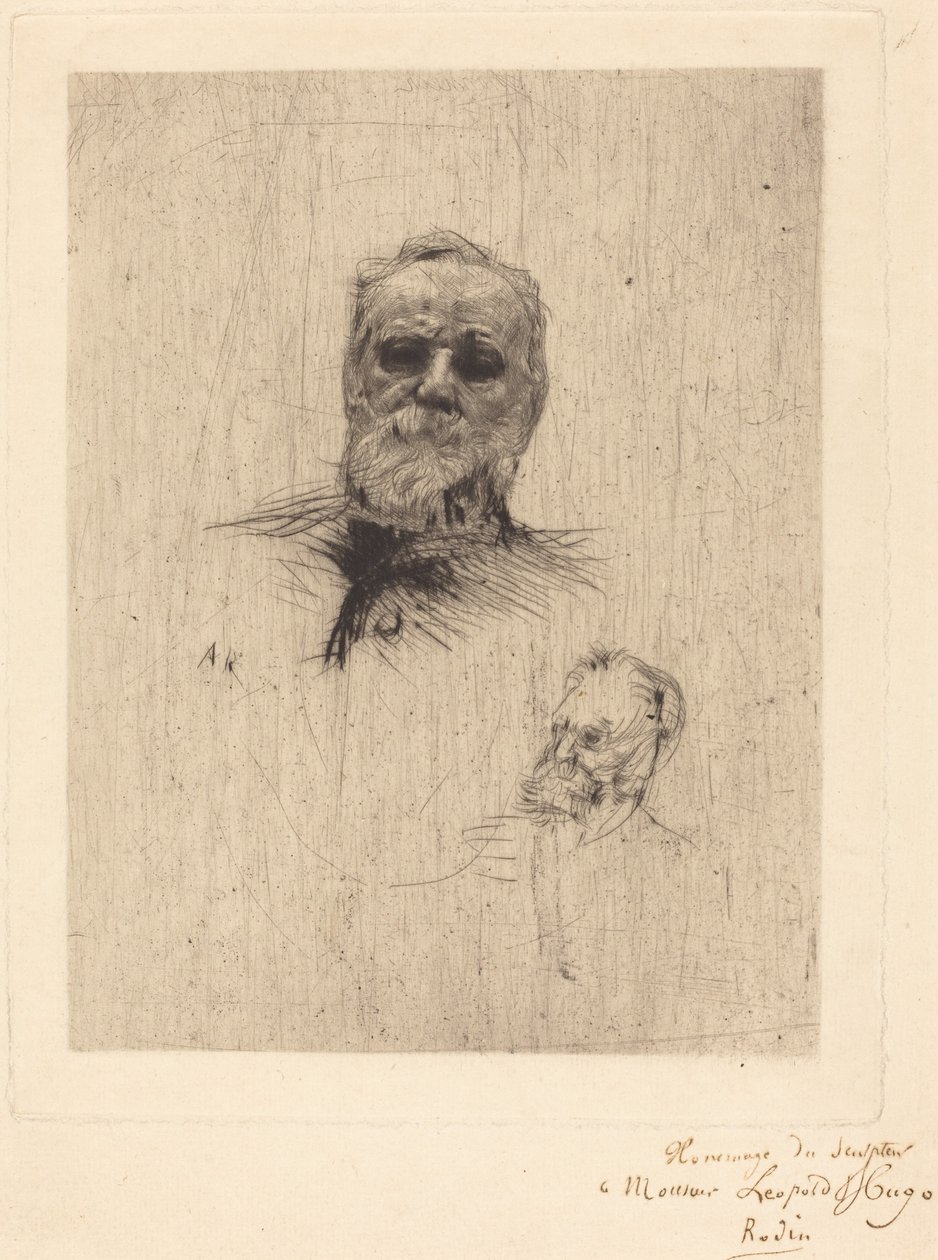 Victor Hugo, DeFace, 1886. alkotó: Auguste Rodin
