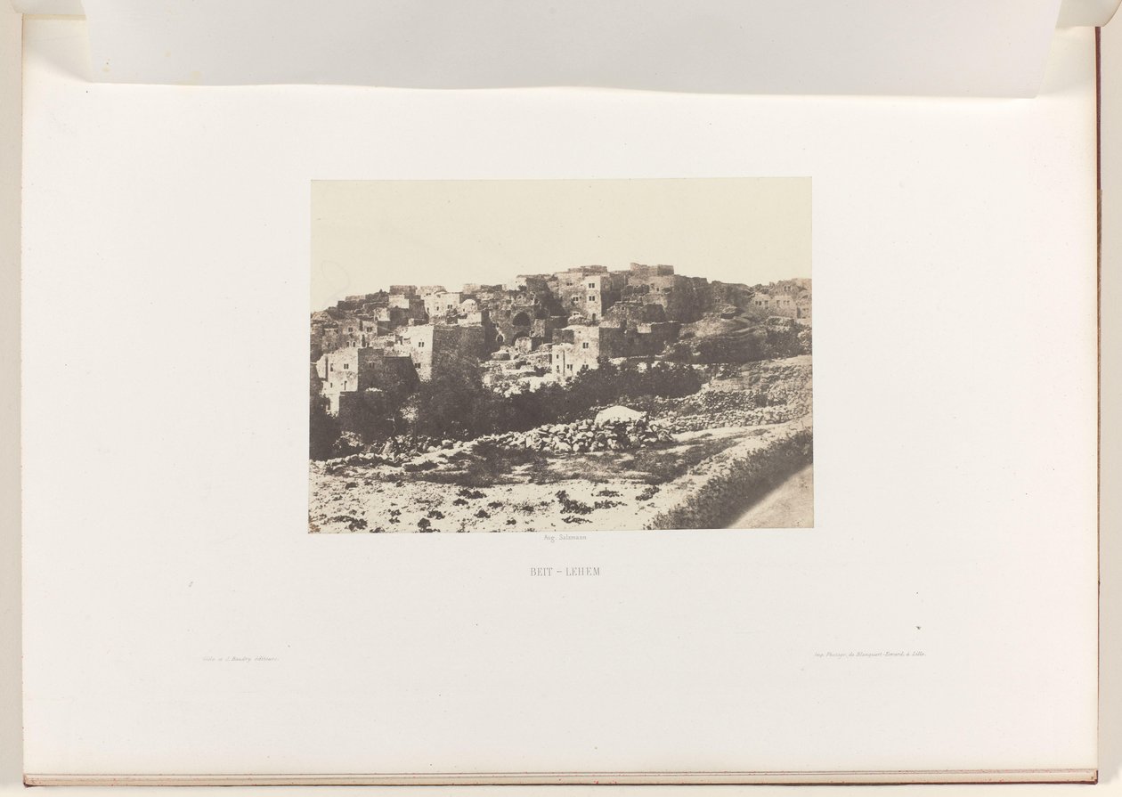 Betlehem látképe Beit Lehem (cím a tárgyon) alkotó: Auguste Salzmann