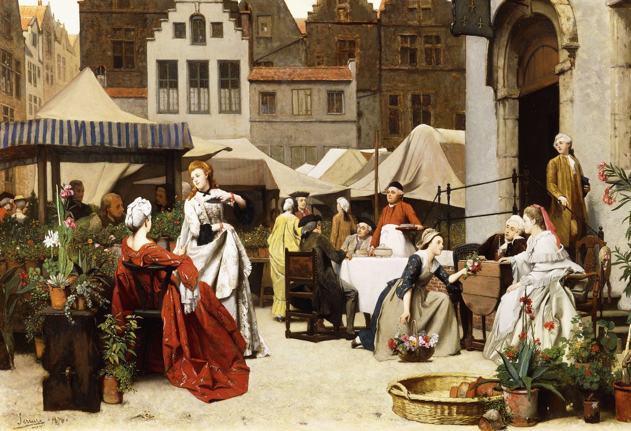 Virágpiac, 1870 alkotó: Auguste Serrure
