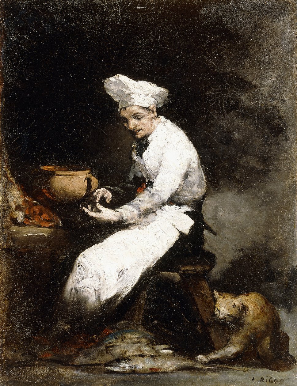 A szakács és a macska, alkotó: Auguste Theodule Ribot
