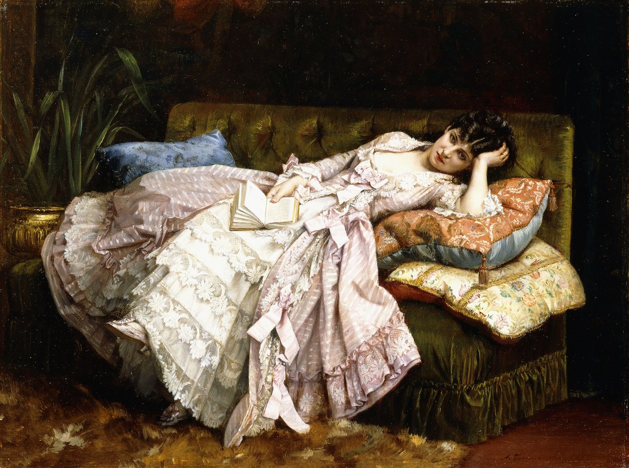 Fekvő szépség, 1877 alkotó: Auguste Toulmouche