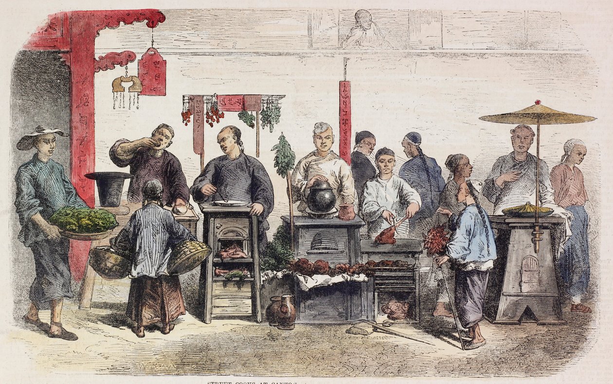 Utcai szakácsok Kantonban alkotó: Auguste after Borget
