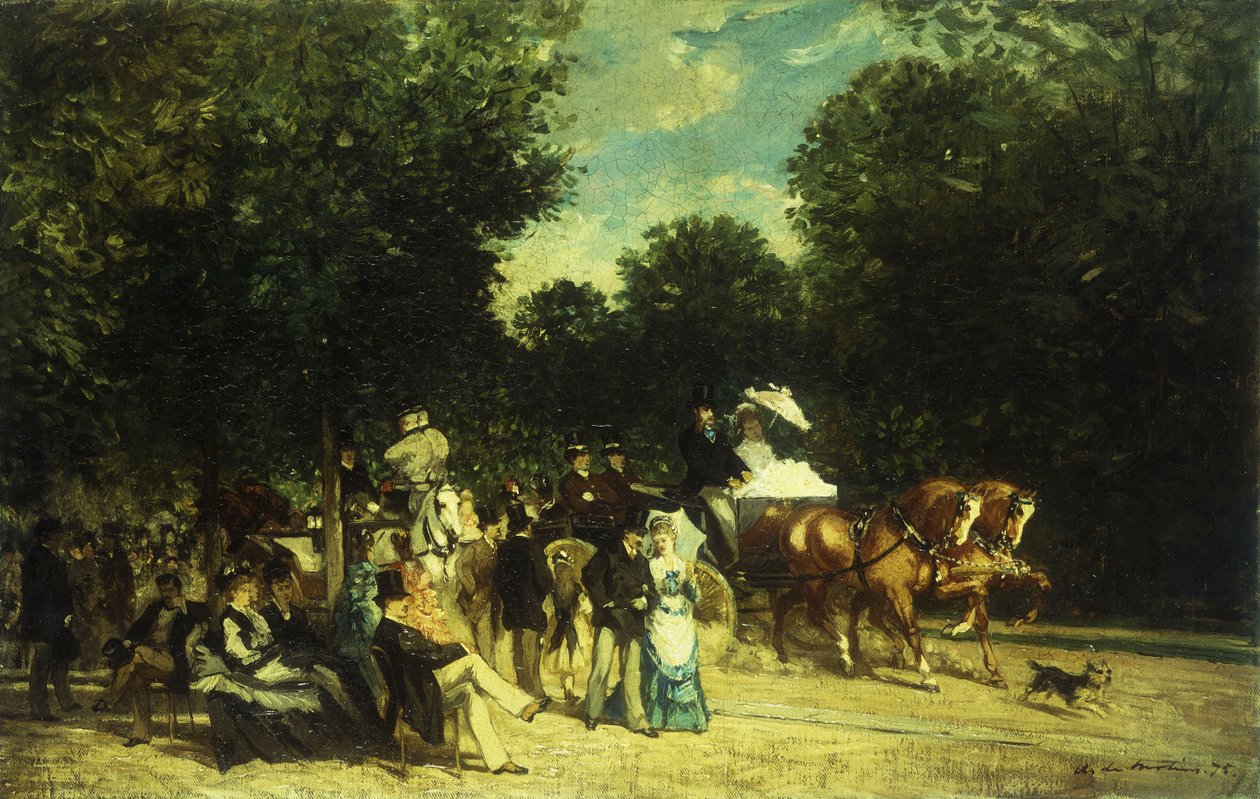 Egy nap a parkban, 1875 alkotó: Auguste de Molins
