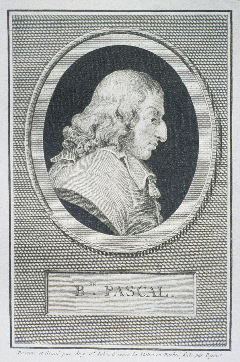 Blaise Pascal (1623-62) alkotó: Augustin de Saint Aubin