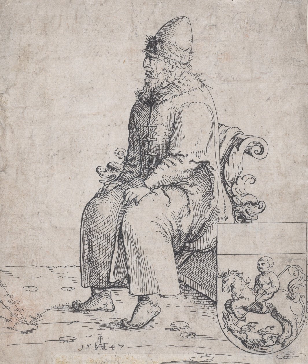 Basil Basilius, Oroszország nagyhercege, 1547. alkotó: Augustin Hirschvogel